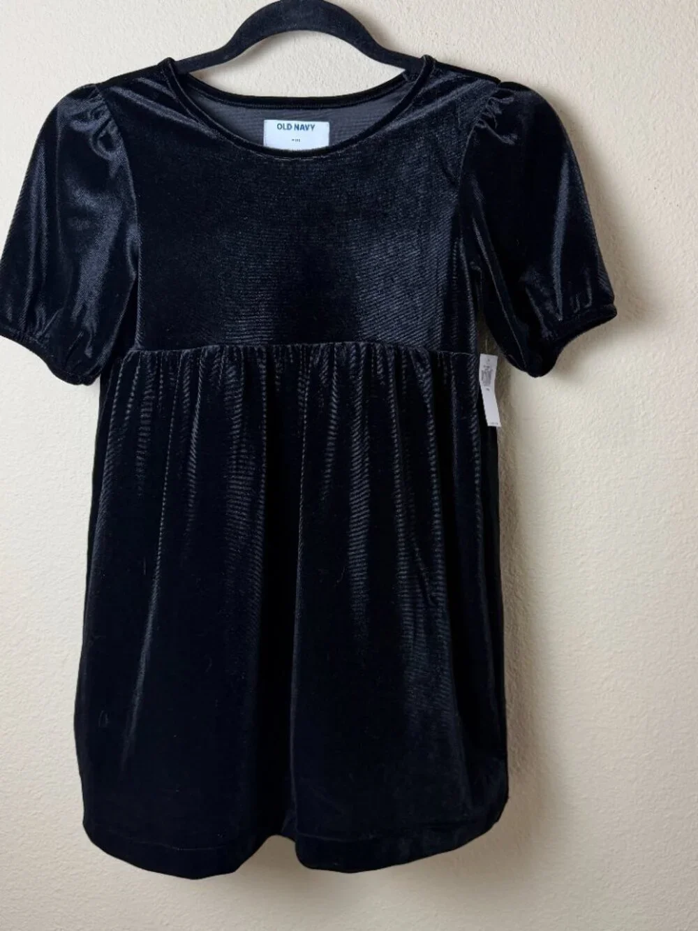 OLD NAVY Black Velvet Velveteen Dress new NWT Size Medium 8